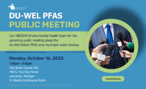 Public Meeting Notice for Du-Well PFAS.