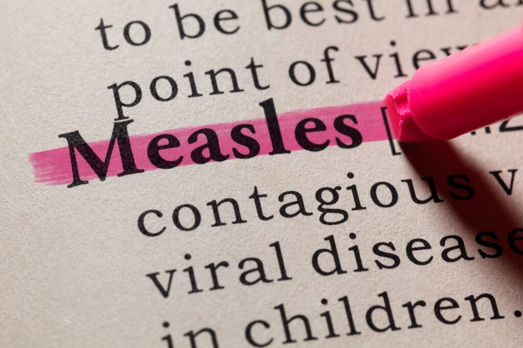 The word “Measles”